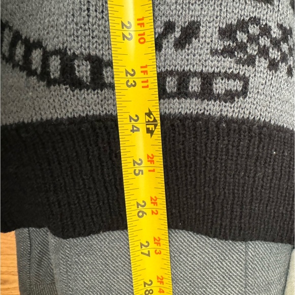 VTG 80s Saturdays Grunge Rad Geometric Unisex Pattern Purple Black Gray Sweater - Picture 12 of 12